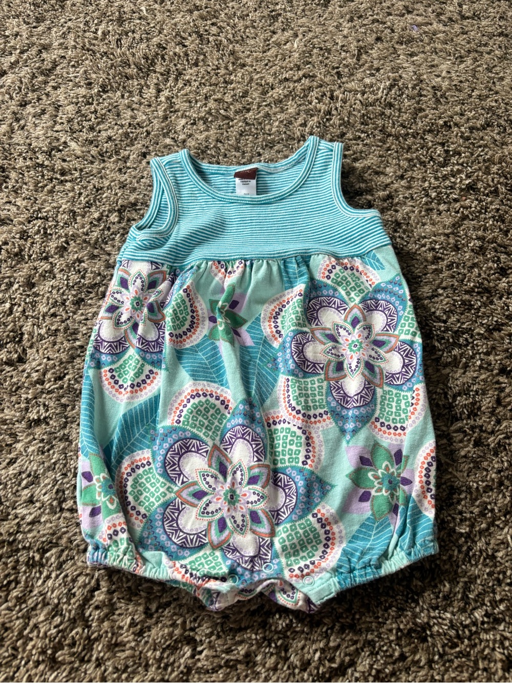Tea Collection Floral Baby Bubble Romper 6-12 months